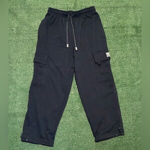 Men's Black Cargo Joggers